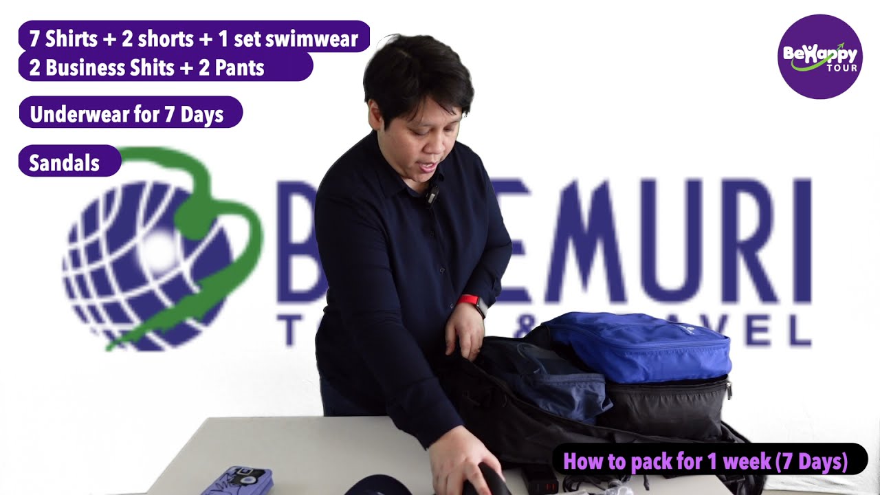 How to pack for 1 week with 1 backpack? Bagaimana packing untuk 1 minggu dalam 1 tas punggung?